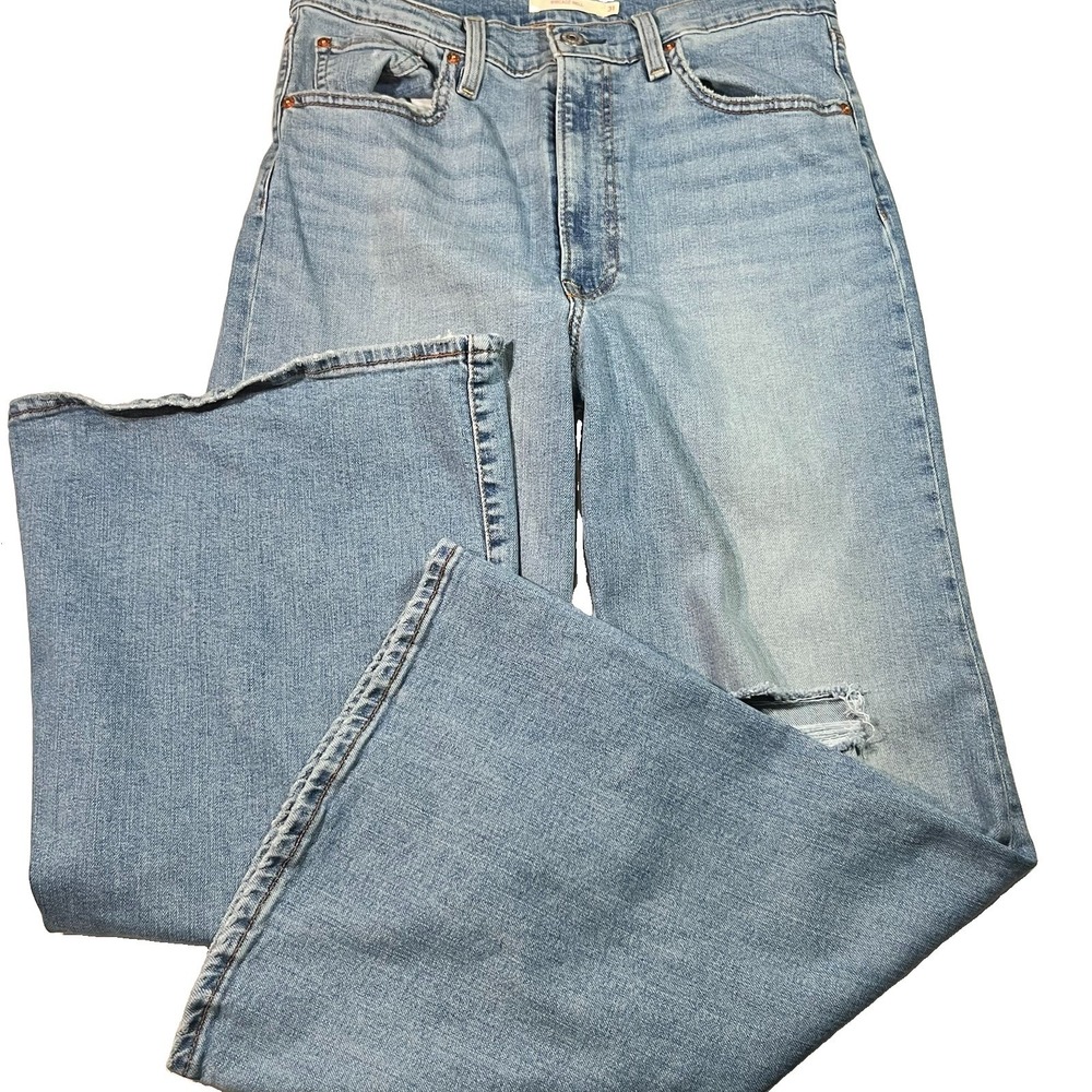 Levi's Jeans Women's Size 31x30 Ribcage Wide Leg Blue High Rise Denim Euc